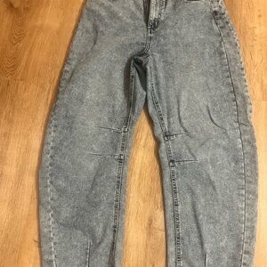 Celebrity Pink Acid Wash Gray High-Waist Barrel Jeans | Trendy Vintage Style